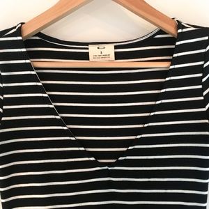 Black White Striped Dress